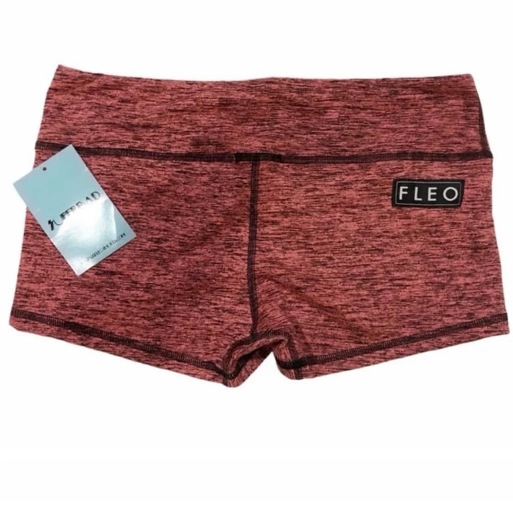 Fleo | Rosè Original Classic Pink Black Workout Booty Shorts Large